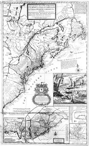 Nagy-Britannia észak-amerikai uralmainak térképe, 1711